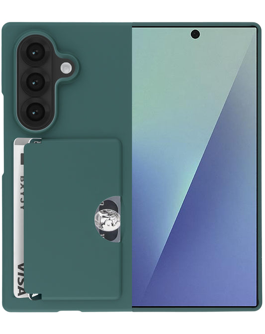 Heavy-Duty Shockproof Wallet Case for Galaxy Z Fold 8 Ultra / Z Fold 7 — Green