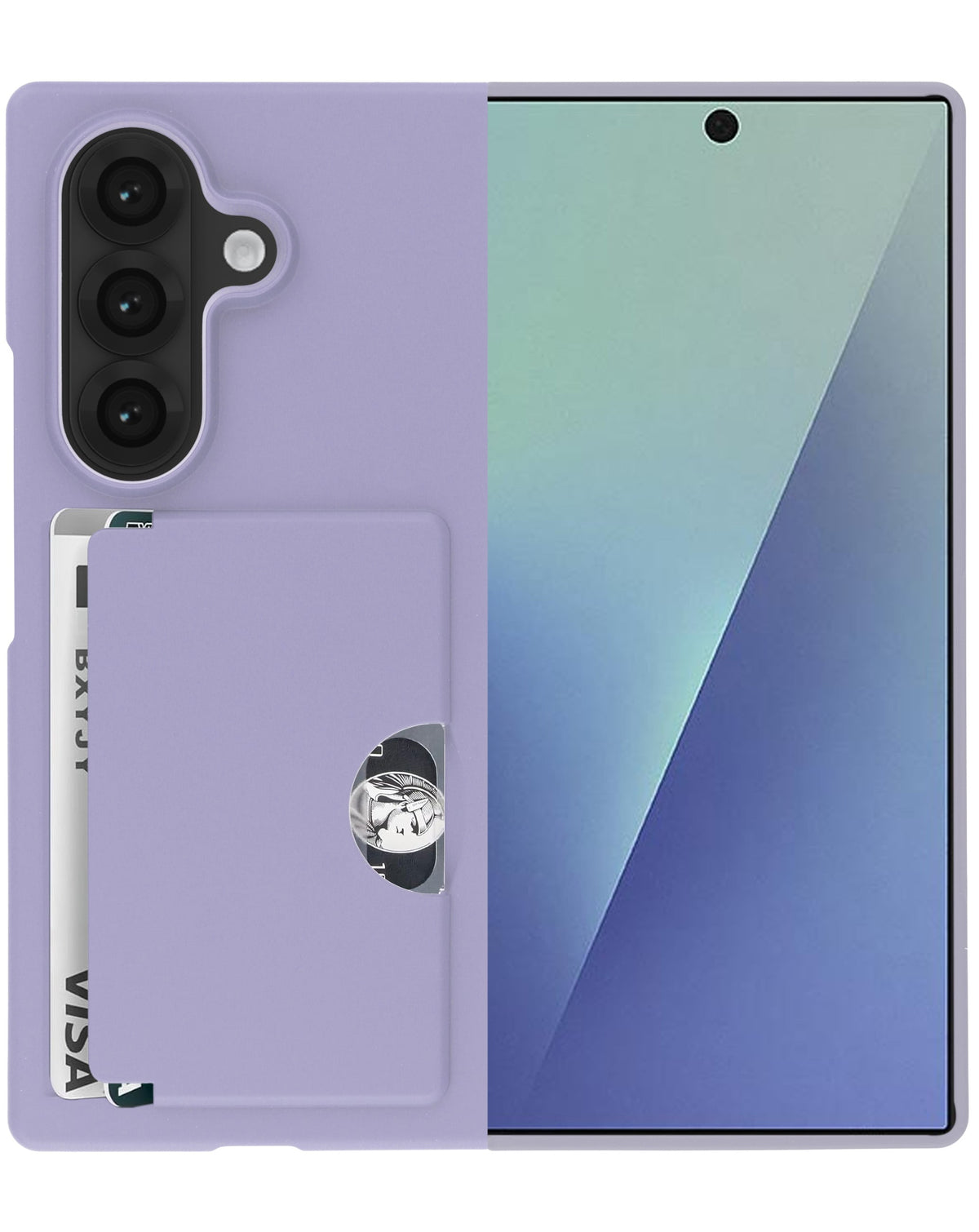Heavy-Duty Shockproof Wallet Case for Galaxy Z Fold 8 Ultra / Z Fold 7 — Purple