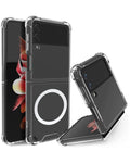 Crystal Clear Wireless-Charging Compatible Case for Galaxy Z Flip 3 — Clear