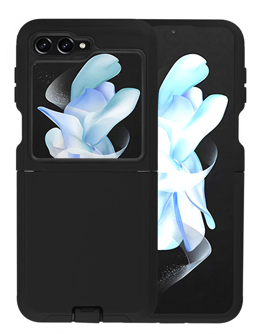 Heavy-Duty Shockproof Case for Galaxy Z Flip 5 — Black