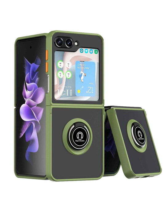 Kickstand Case for Galaxy Z Flip 6 / Z Flip 7 FE — Navy Green