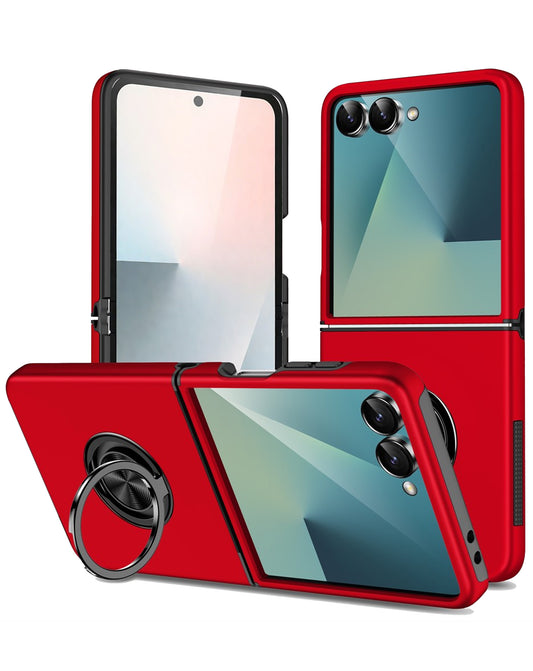 Magnetic Heavy-Duty Shockproof Case for Galaxy Z Flip 8 — Red