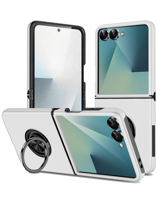 Magnetic Heavy-Duty Shockproof Case for Galaxy Z Flip 8 — Silver