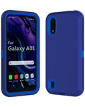Heavy-Duty Shockproof Case for Galaxy A01 — Dark Blue