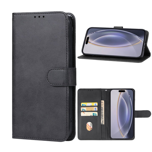 Wallet Leather Case for Galaxy A02S — Black