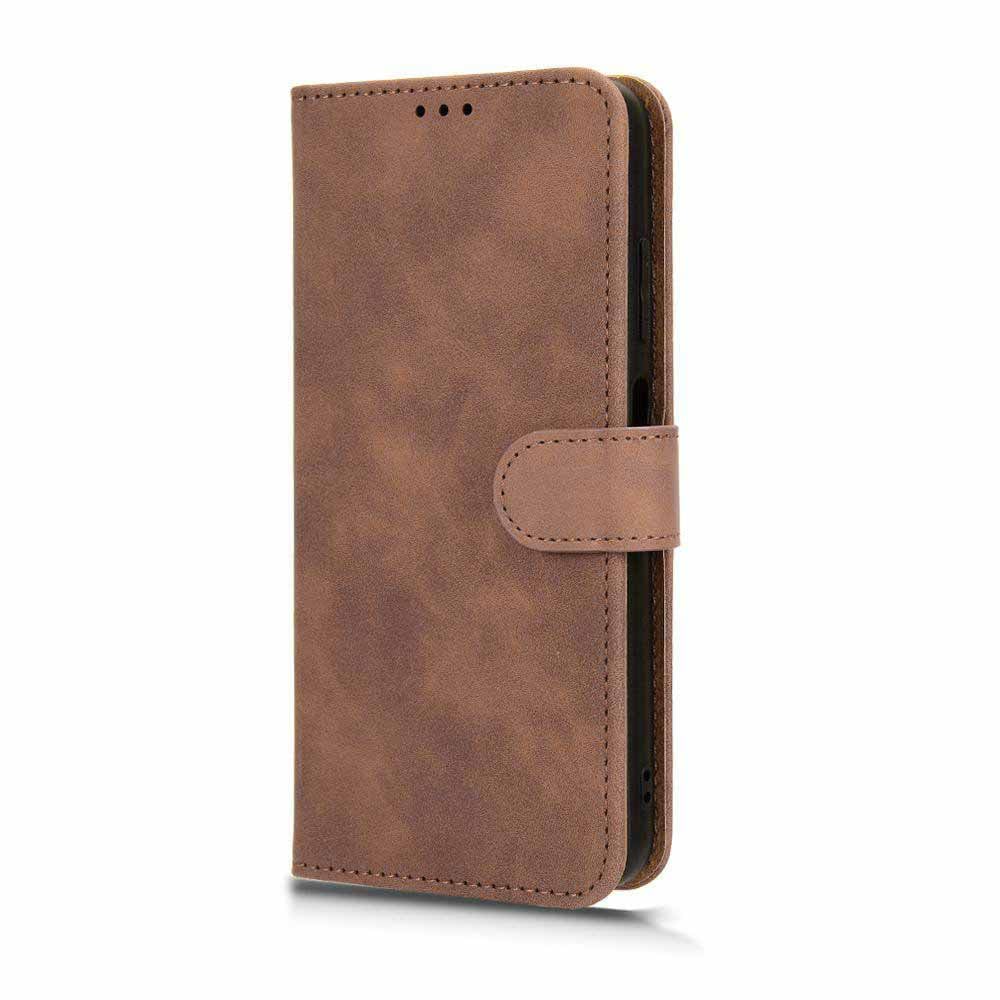 Wallet Leather Case for Galaxy A05S — Brown
