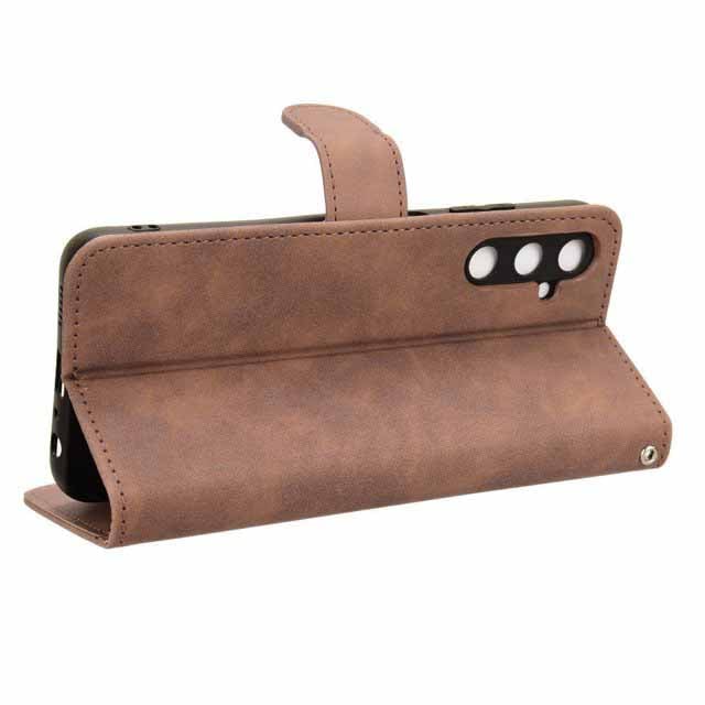 Wallet Leather Case for Galaxy A05S — Brown