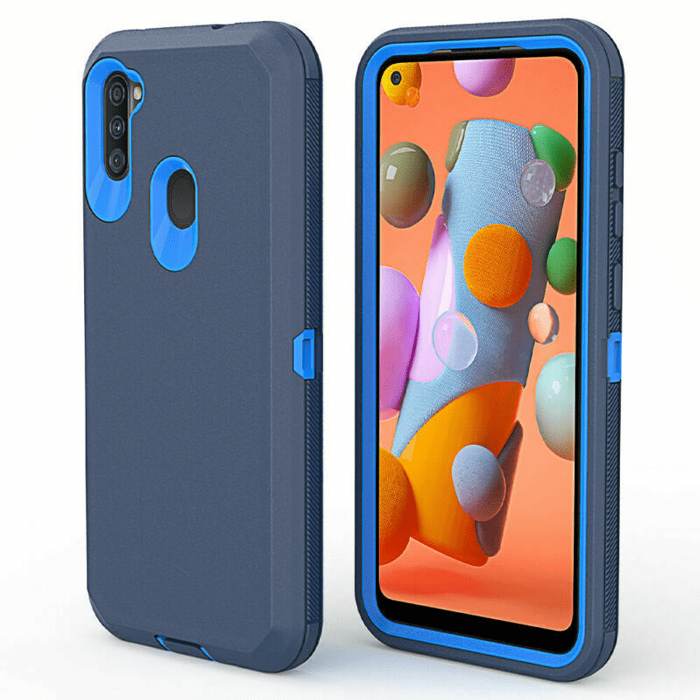 Heavy-Duty Shockproof Case for Galaxy A11 — Navy Blue