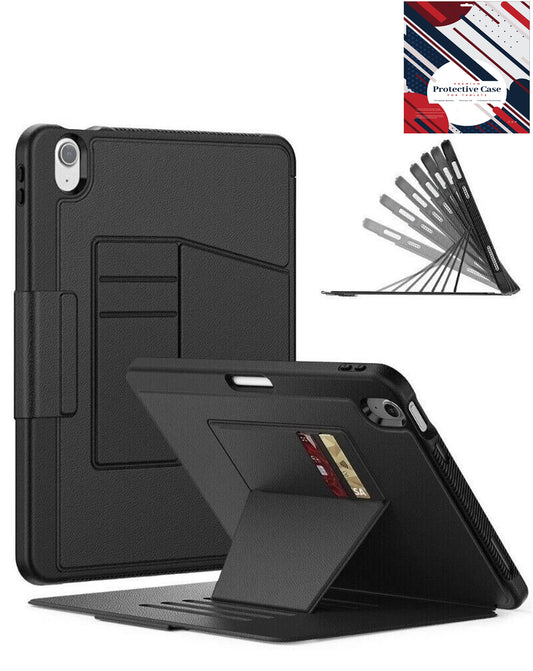 Magnetic Heavy-Duty Shockproof Kickstand Case for iPad Air 11 / 2024 / Air 4 / Air 5 / Pro 11 1st / 2nd / 3rd / 4th — Black