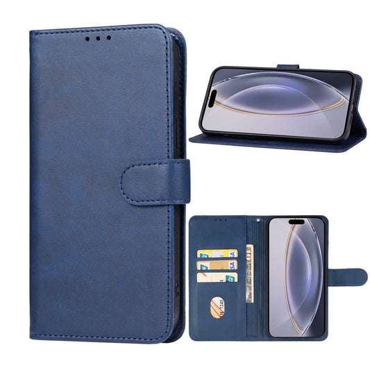 Wallet Leather Case for Galaxy A12 — Navy Blue