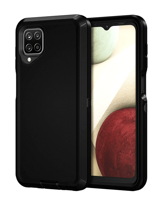 Heavy-Duty Shockproof Case for Galaxy A12 — Black