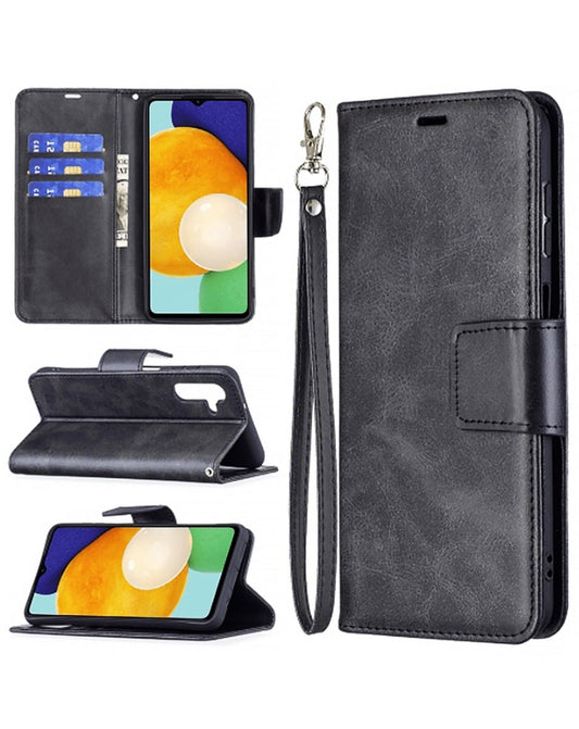 Wallet Leather Case for Galaxy A03s — Black