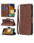 Wallet Leather Case for Galaxy A03s — Brown