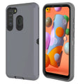 Heavy-Duty Shockproof Case for Galaxy A21 — Dark Gray & Black