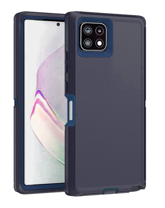 Heavy-Duty Shockproof Case for Galaxy A22 5G — Navy Blue