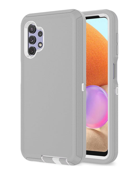 Heavy-Duty Shockproof Case for Galaxy A32 5G — Gray & White