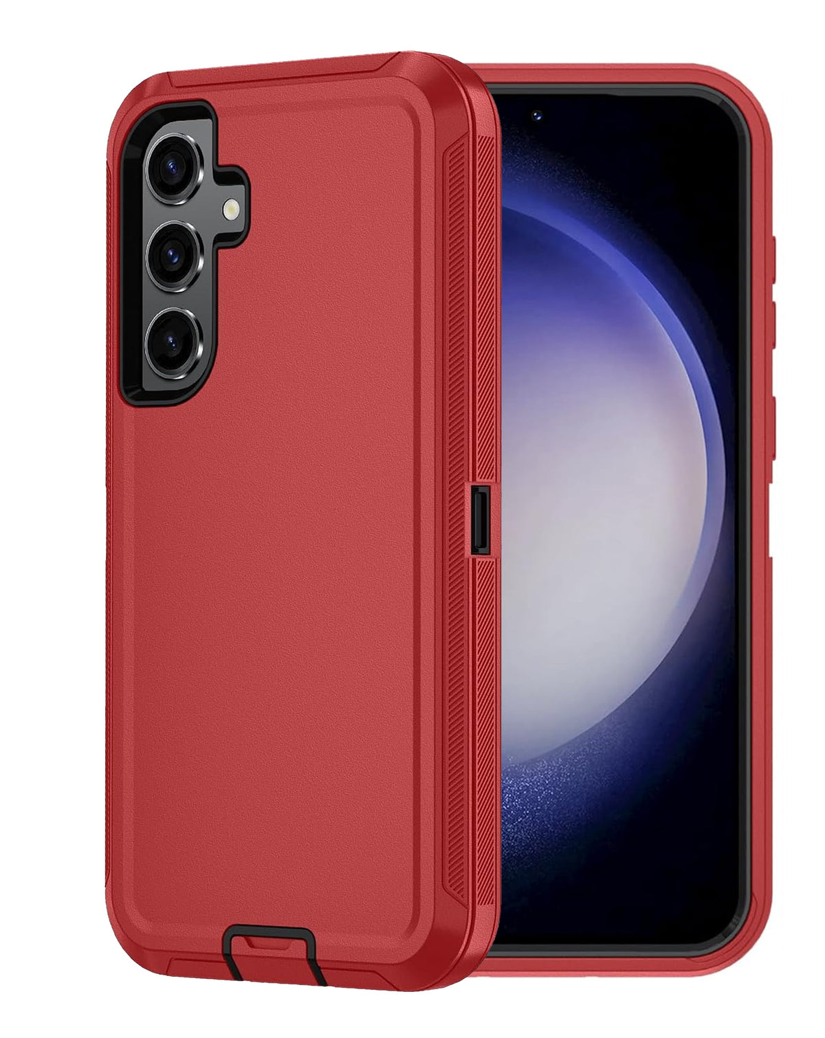 Heavy-Duty Shockproof Case for Galaxy A35 5G — Red & Black