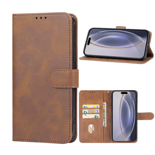 Wallet Leather Case for Galaxy A42 5G — Brown