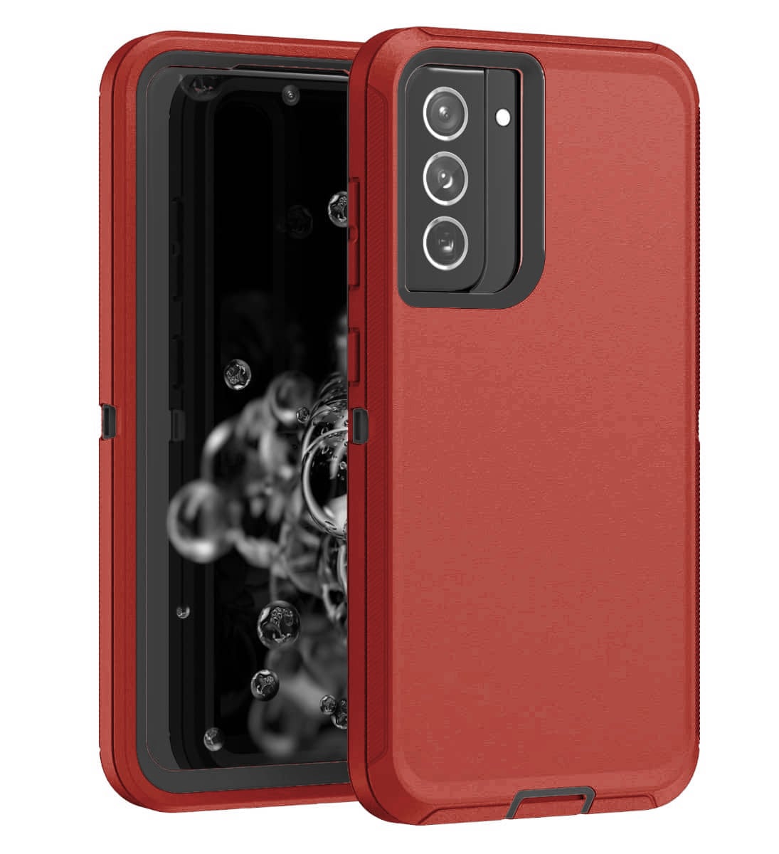 Heavy-Duty Shockproof Case for Galaxy A51 5G — Red & Black