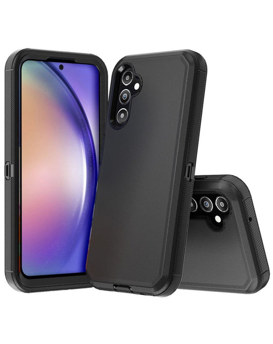 Heavy-Duty Shockproof Case for Galaxy A03S — Black