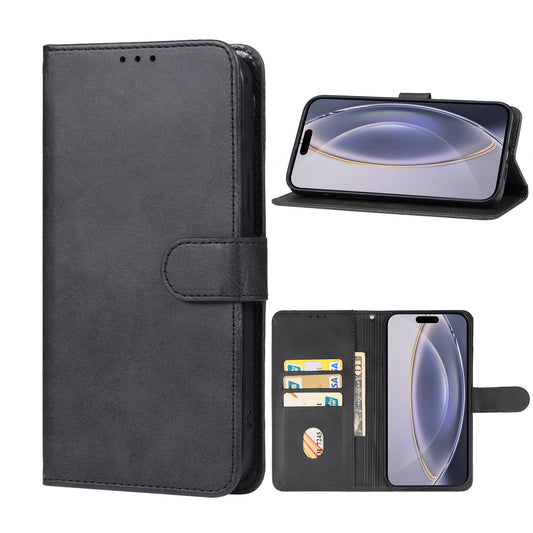Wallet Leather Case for Galaxy A55 — Black