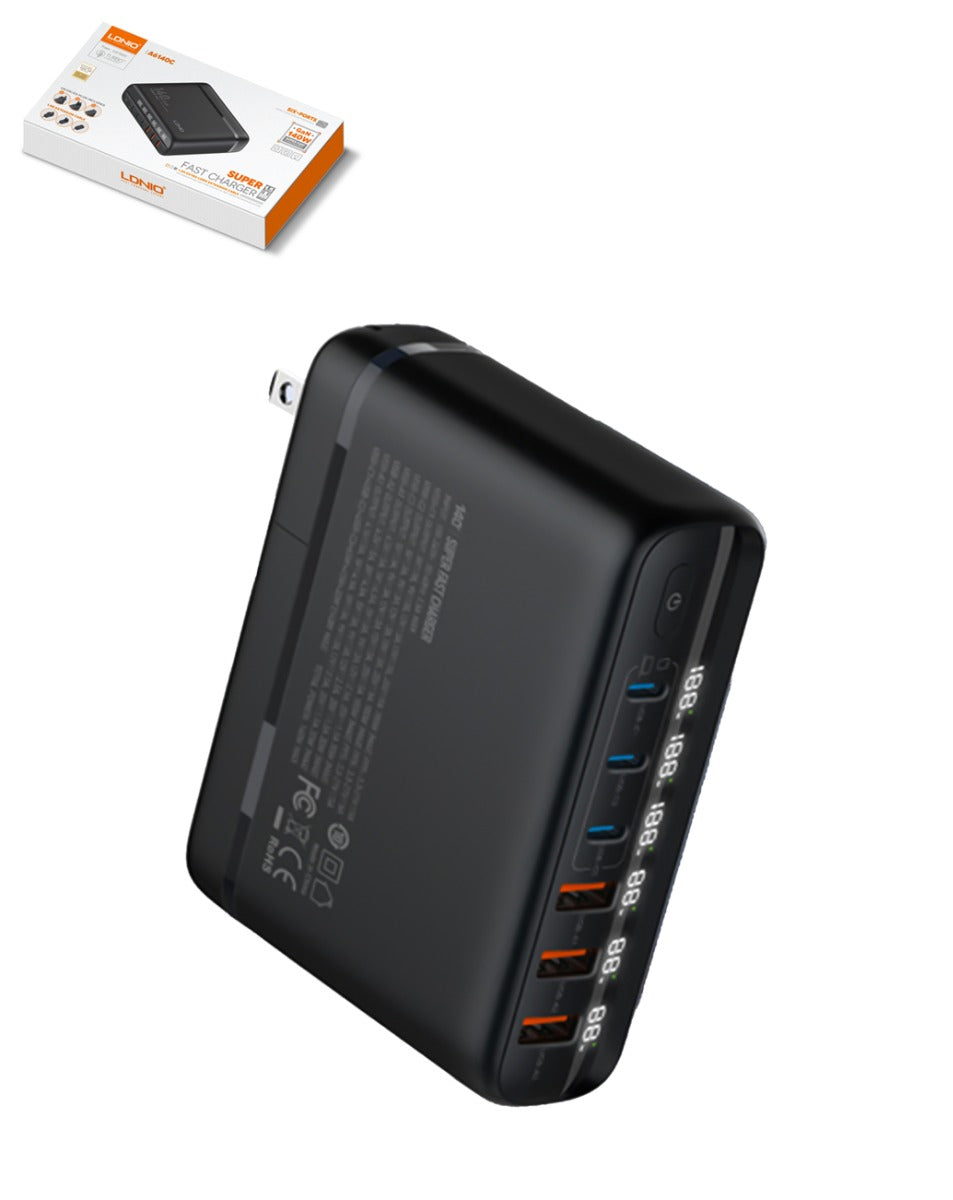 LDNIO A6140C 3x USB-C+A GaN Super Fast Desktop Charger — 140W