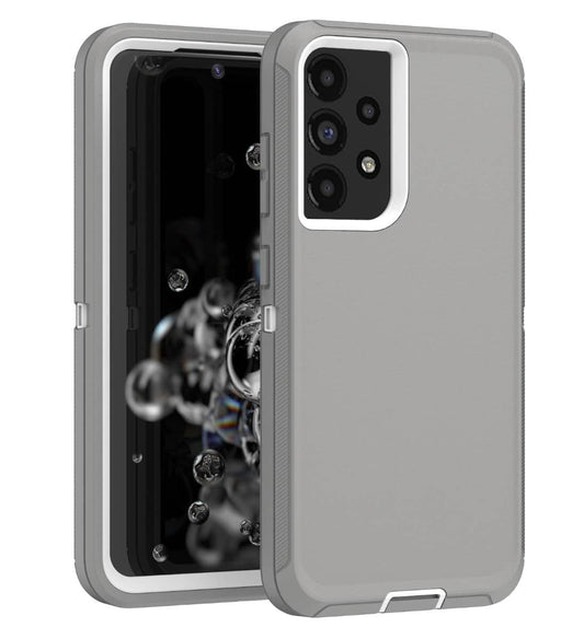 Heavy-Duty Shockproof Case for Galaxy A72 5G — Gray & White