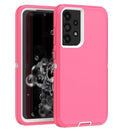Heavy-Duty Shockproof Case for Galaxy A72 5G — Light Pink & White