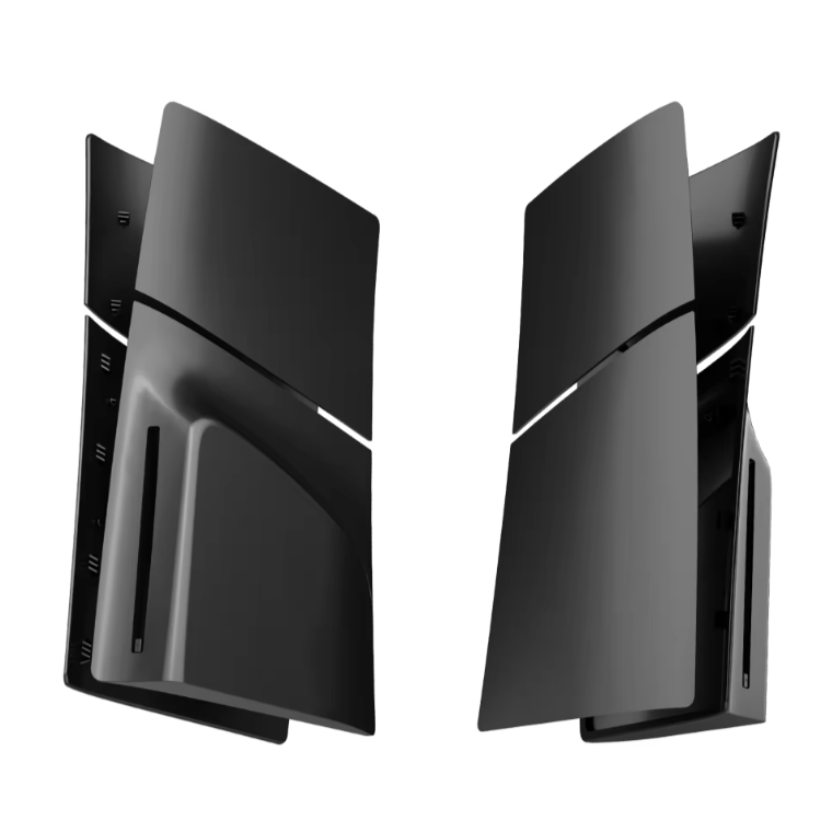 Faceplate Cover for PlayStation 5 Slim Disc Edition — Black, 4 Piece Set, NO Logo