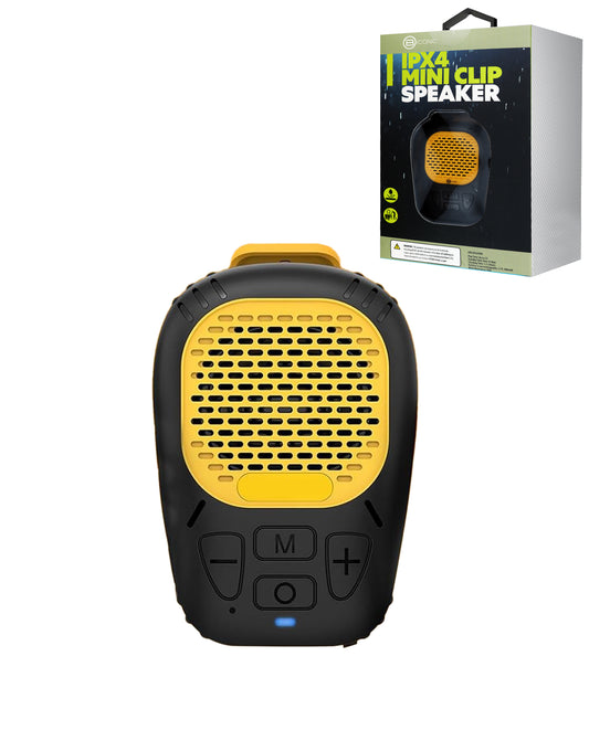 Bytech Wireless IPX4 Mini Clip Speaker — Black
