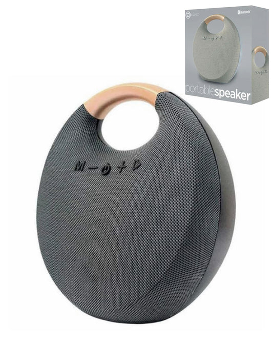 Bytech Bluetooth Portable Fabric Speaker with FM Radio — Black, 5W