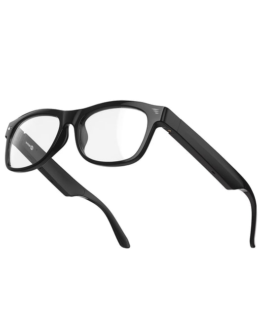 Ai Smart Glasses Open-Ear Speakers & Voice Assistant — Black
