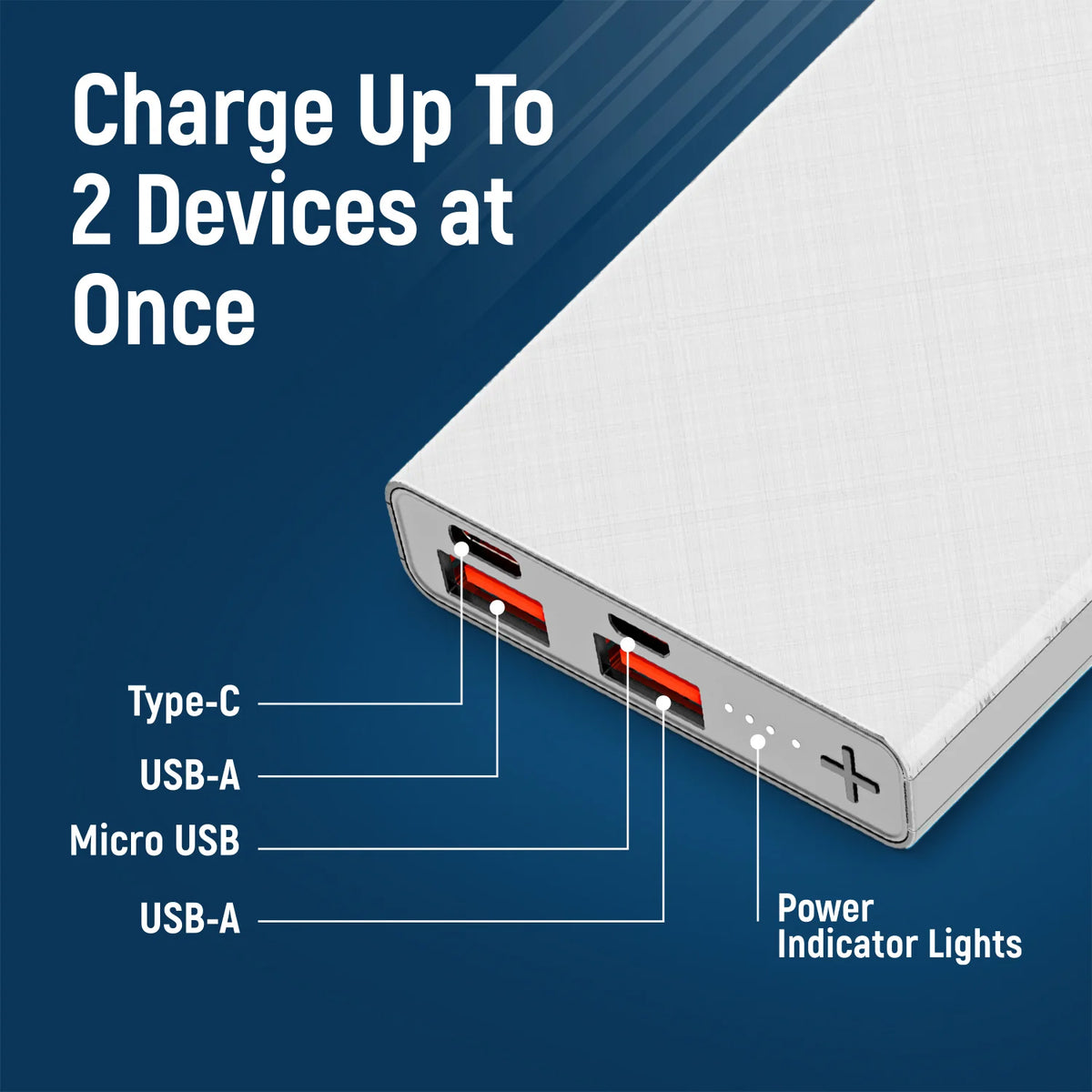 Brookstone Ultra Slim Magsafe Rapid Power Bank — White, 5000 mAh