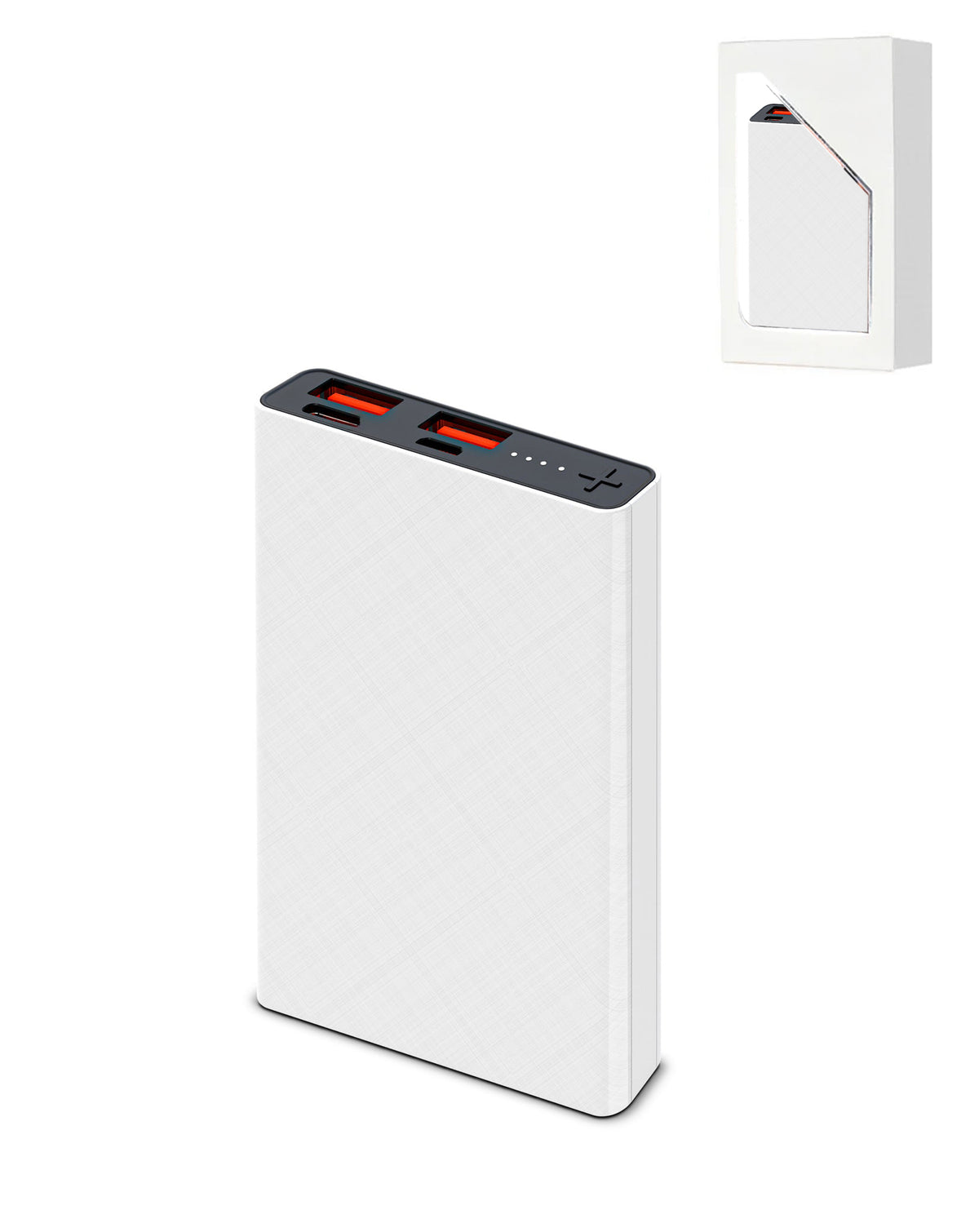 Brookstone Ultra Slim Magsafe Rapid Power Bank — White, 5000 mAh