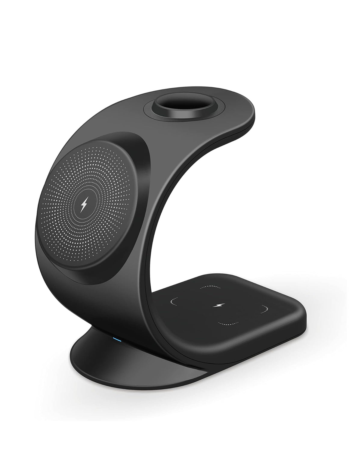 Brookstone 3-in-1 Curved Wireless Charging Station - Black — 15W