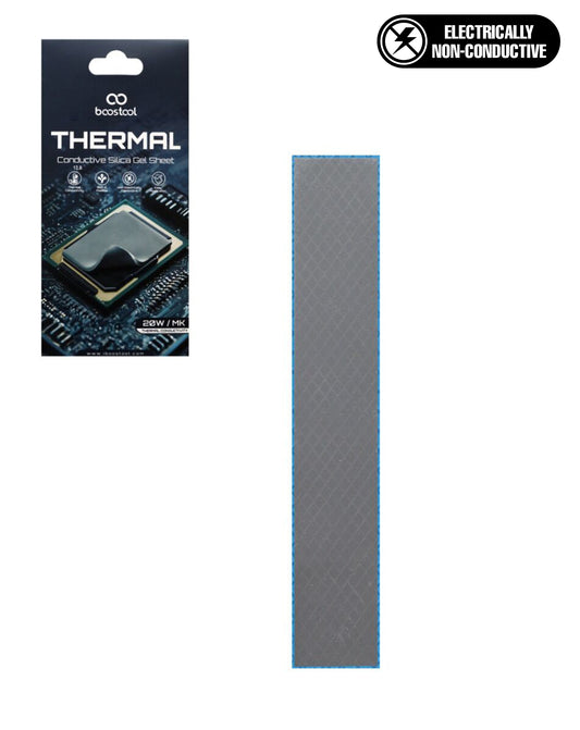 Boostool Extreme Thermal Conductive Silica Gel Sheet — 20W / mK, 120*20*1mm, Not Returnable