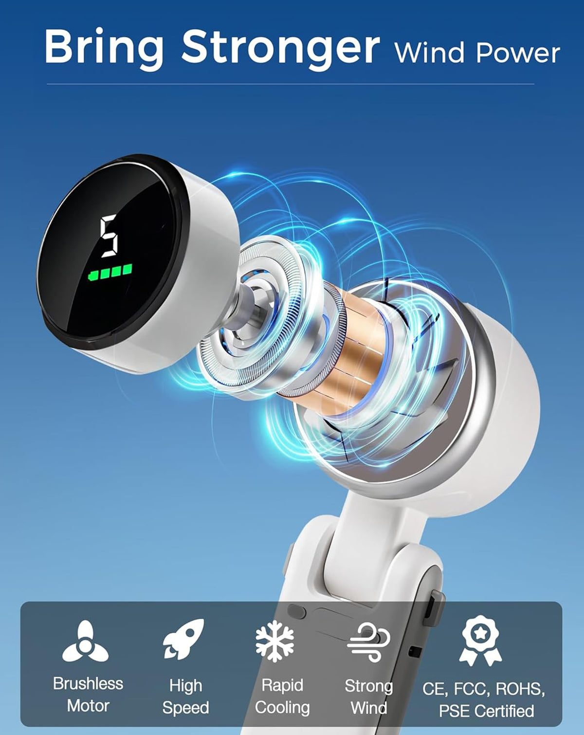 Handheld Foldable Blowing Fan
