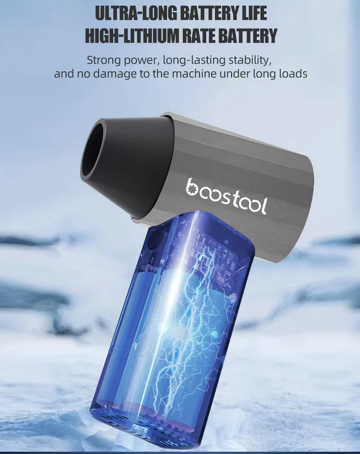 Boostool Jet Turbo Blower Fan with Power Bank Feature — Silver