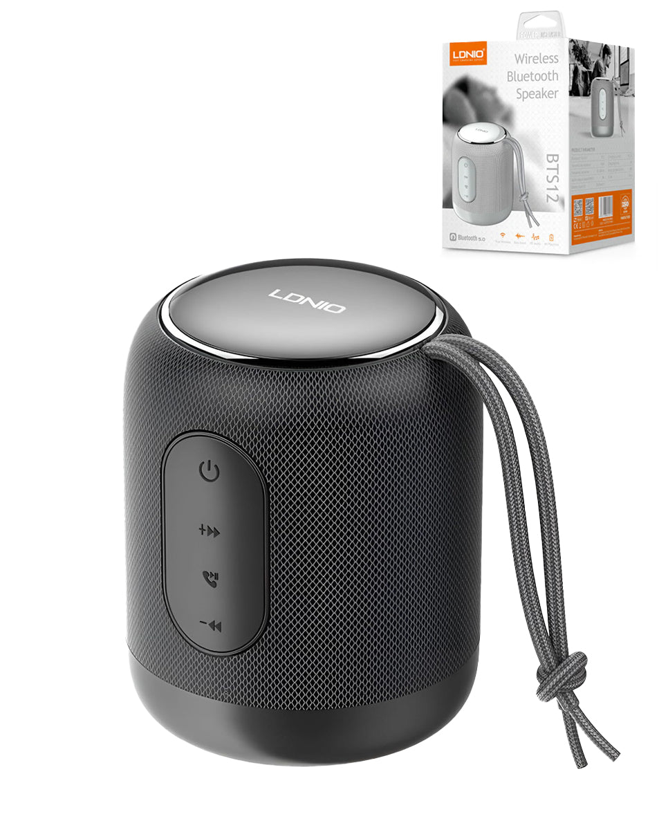 LDNIO BTS12 Bluetooth 5.0 Wireless Speaker — 2000 mAh, Black