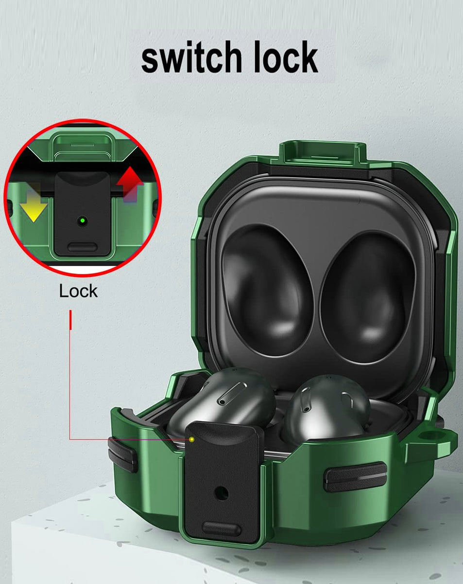 Heavy-Duty Shockproof Case for Galaxy Buds Pro / Buds 2 Pro / Buds 2 / Buds FE / Buds Live — Green