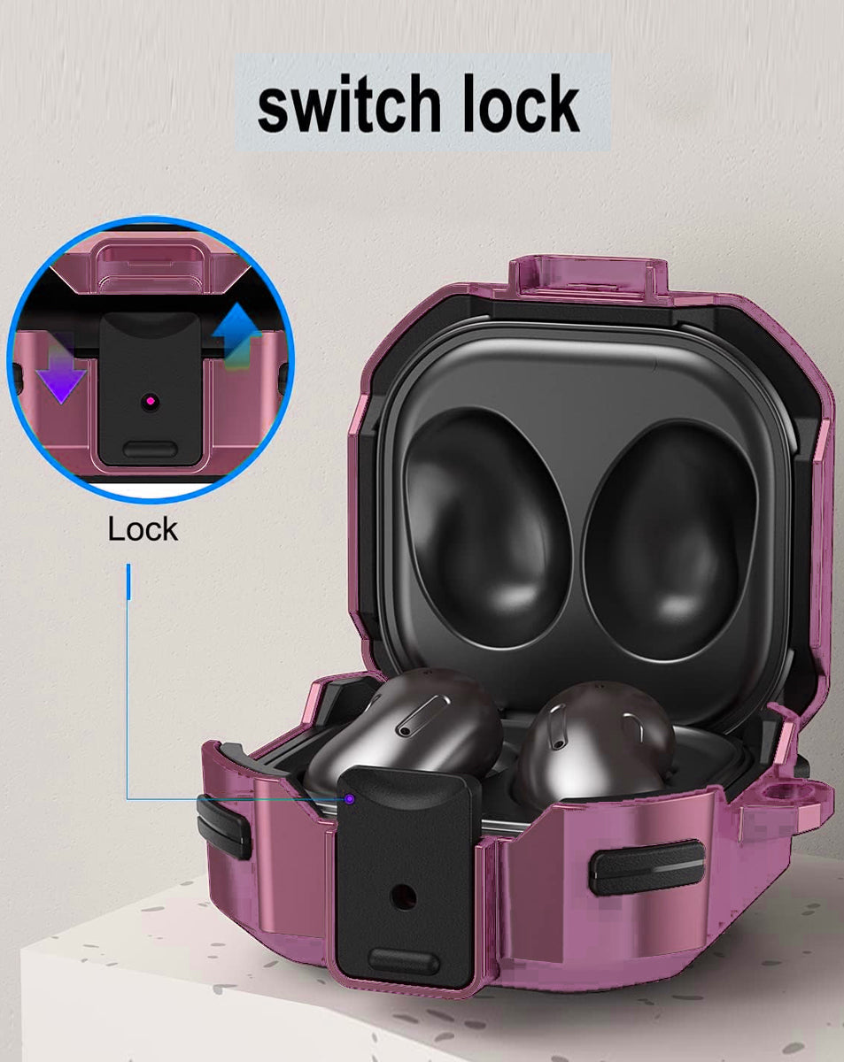 Heavy-Duty Shockproof Case for Galaxy Buds Pro / Buds 2 Pro / Buds 2 / Buds FE / Buds Live — Pink