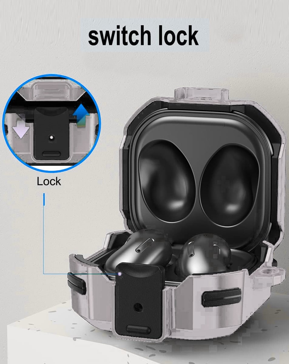 Heavy-Duty Shockproof Case for Galaxy Buds Pro / Buds 2 Pro / Buds 2 / Buds FE / Buds Live — White