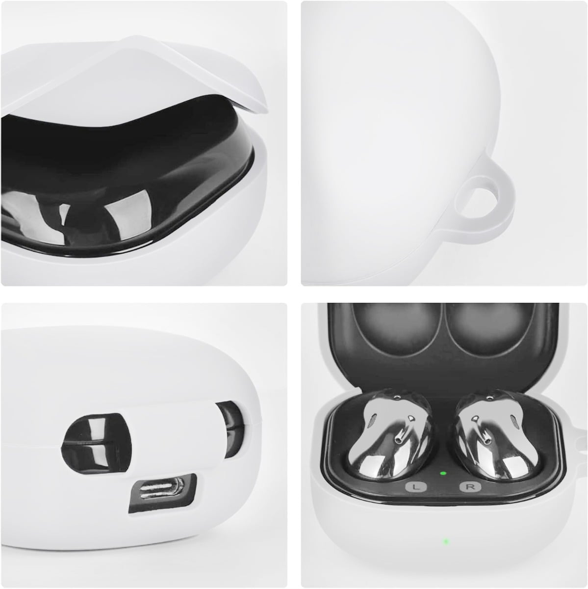 Protective Case for Galaxy Buds Pro / Buds 2 Pro / Buds 2 / Buds FE / Buds Live — White