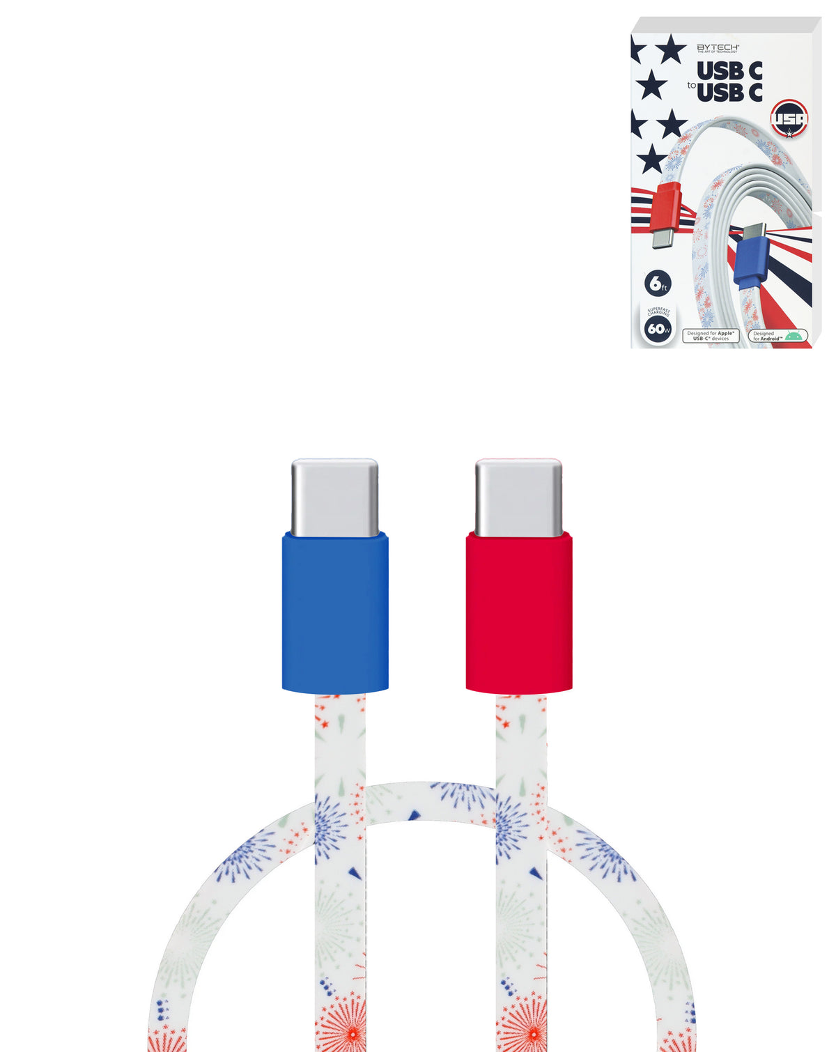 Bytech Shimmer USB-C to USB-C Charging Cable — 6ft