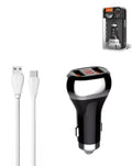 LDNIO C2 Dual USB-A Car Charger with USB-A to USB-C Charging Cable — 3ft, 36W