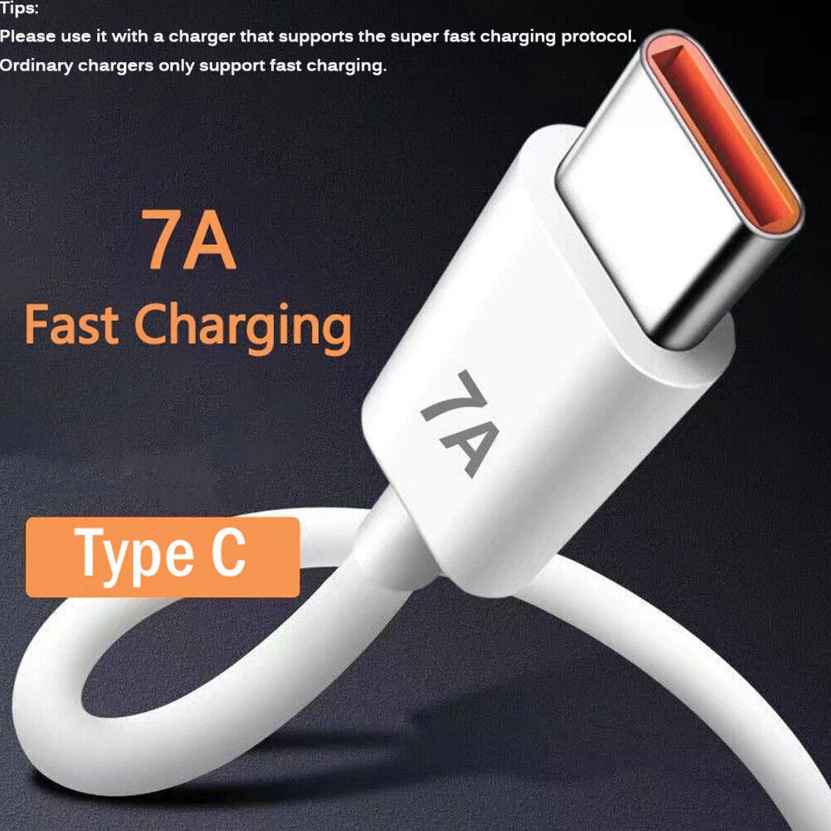 USB-A to USB-C Super-Fast Charge Cable — 3ft, 100W / 7A