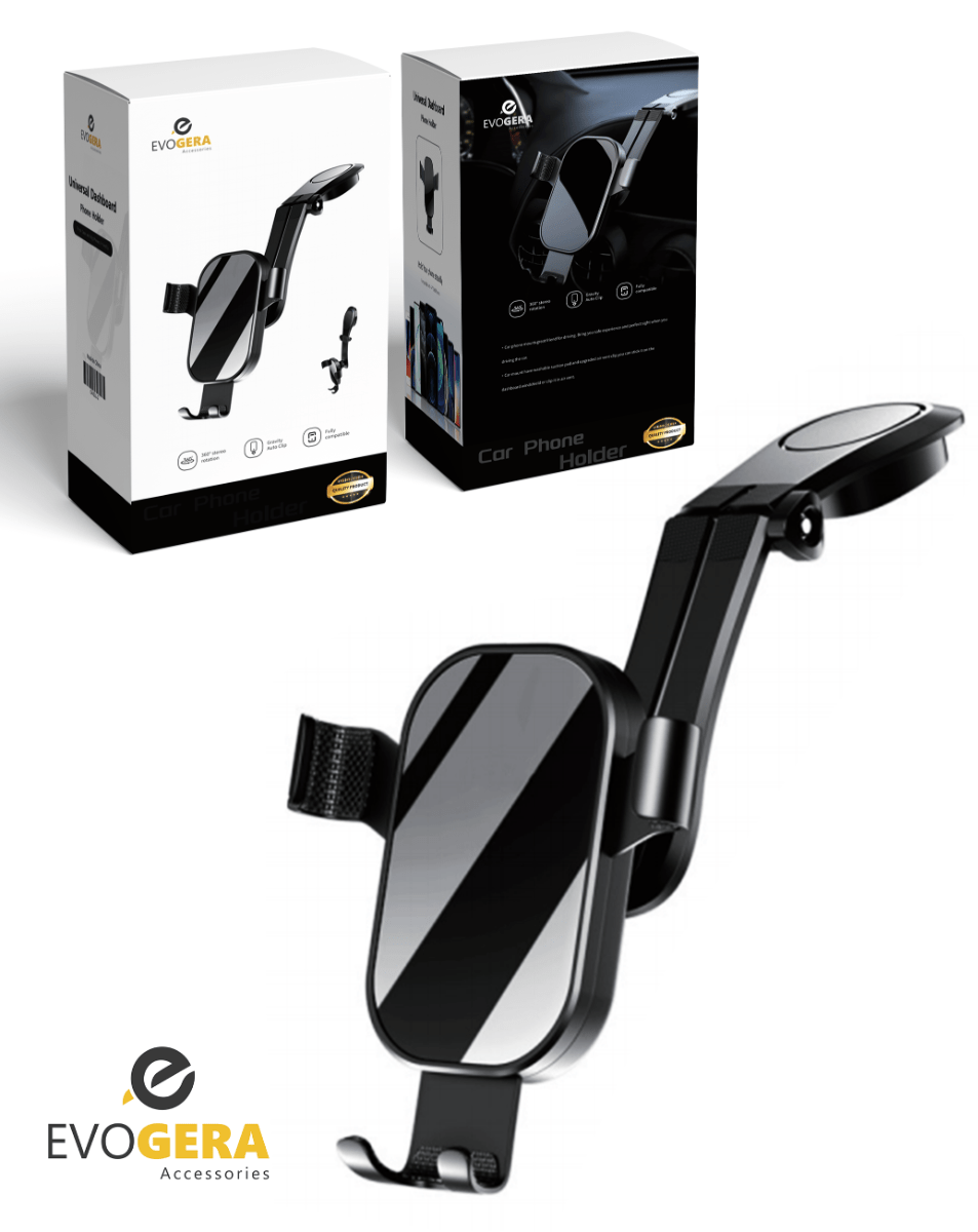 Evogera Metal Connecting Rod Gravity Linkage Auto Lock Car Mount Dashboard Holder