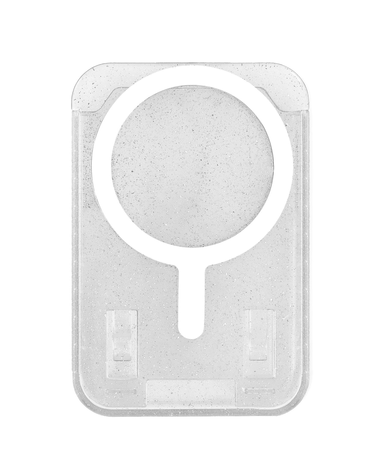Clear Glitter Design Magnetic Card Holder — Clear