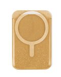 Clear Glitter Design Magnetic Card Holder — Gold