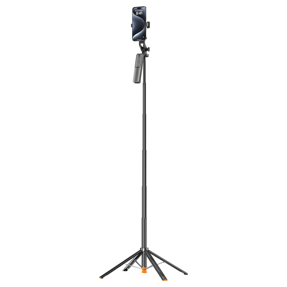 Auto Pop-Up 360° Rotating Selfie Stick Tripod — Black
